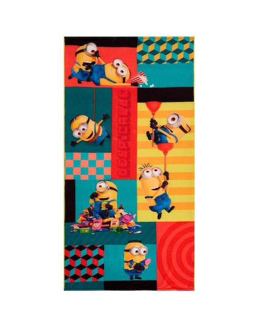 Toalla para baño Minions de microfibra 1