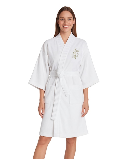 Bata de baño Raya Rosas unisex