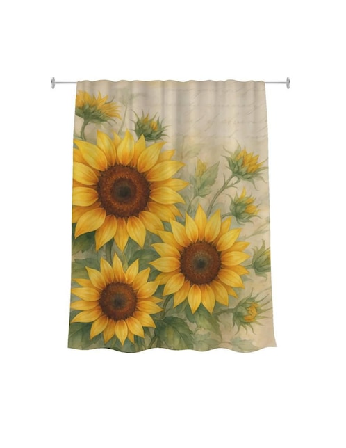 Cortina de baño Girasoles