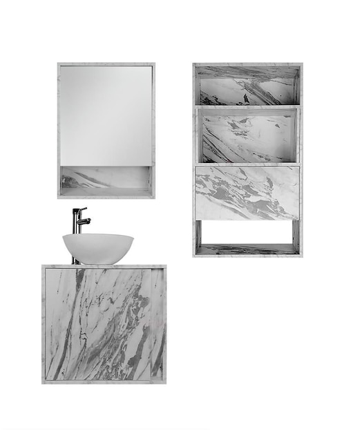 Mueble para baño Montreal de melamina armable 1