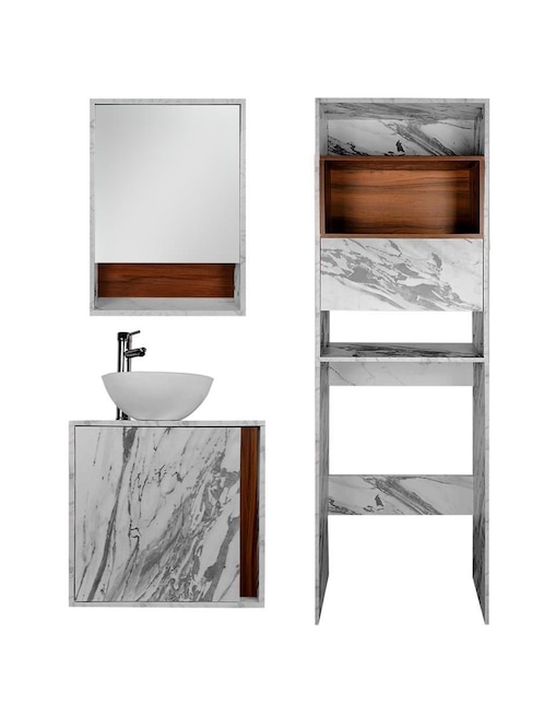 Mueble para baño Merida de melamina armable 1