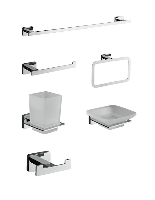 Juego de accesorios para baño Xtellar de acero inoxidable 6 piezas