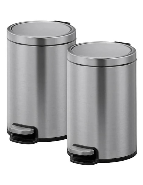 Set botes basura Eko de acero inoxidable