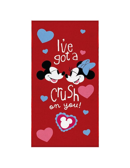 Toalla para baño Providencia Premium Amor Mickey & Minnie de microfibra