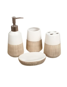 Set De Baño 4 Piezas Zonana Mediano Blanco