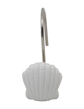 Set de 12 ganchos para cortina Conchas Haus blanco