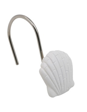 Set de 12 ganchos para cortina Conchas Haus blanco