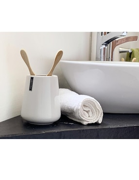 Vaso contenedor de baño Idea Diseño DWEL blanco