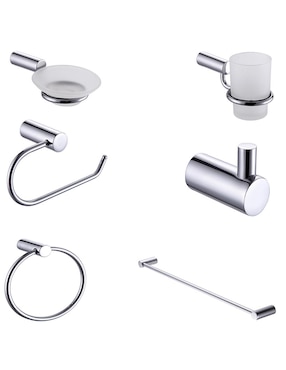 Juego De 6 Accesorios Para Baño Lujo Sunlight