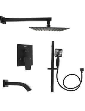 Set baño empotrable Rubinett de acero inoxidable 5 piezas