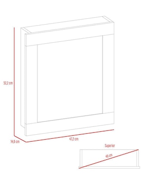 Mueble para baño Excelsior Luma de melamina armable