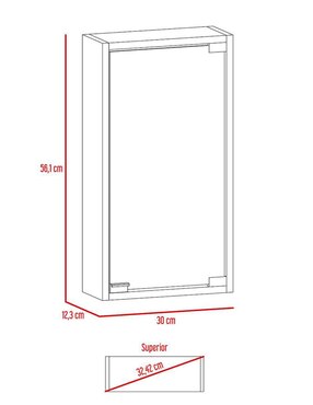 Mueble para baño Excelsior Merlo de MDF armable