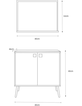 Mueble para baño Tugow Sigma de MDF armable