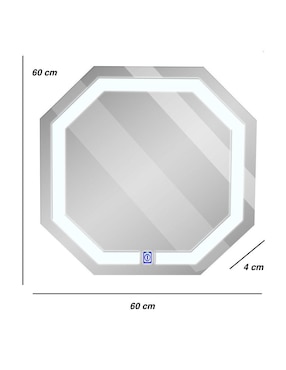 Espejo geométrico ard estilo contemporáneo