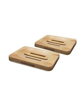 Set Jabonera Ecowood De Bambú