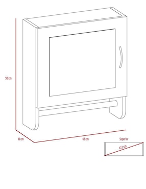 Mueble para baño Excelsior Umbra de melamina armable