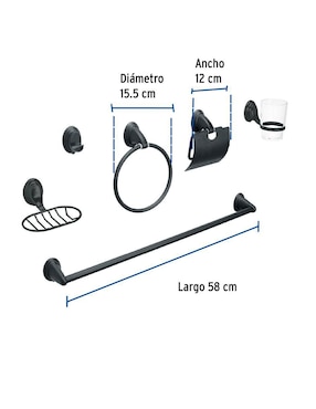 Set accesorios Foset 6 piezas