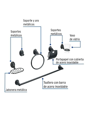 Set accesorios Foset 6 piezas