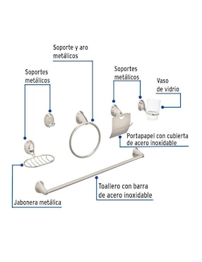 Set accesorios Foset 6 piezas