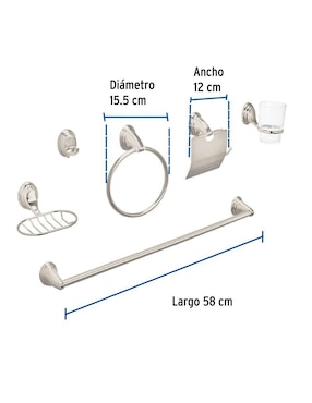 Set accesorios Foset 6 piezas