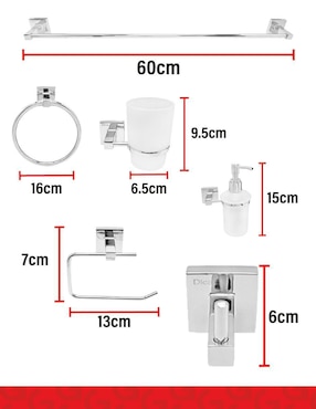 Set accesorios Dica 6 piezas