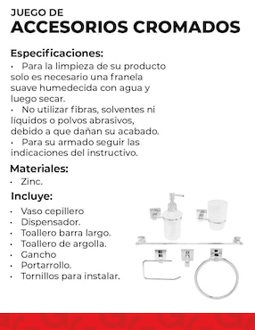Set accesorios Dica 6 piezas
