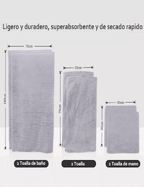 Set de toallas de microfibra