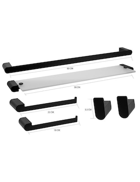 Set accesorios Rubinett 6 piezas