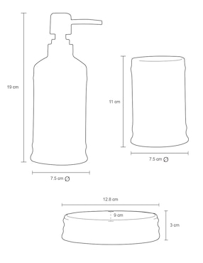Juego de accesorios para baño Crown Baccara Olivery de cerámica 3 piezas