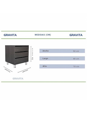 Mueble para baño Gravita de MDF armable