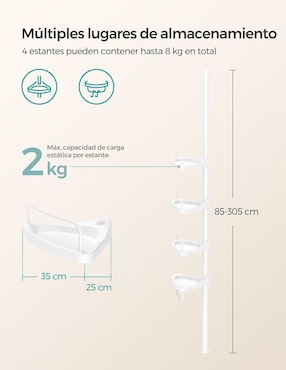 Organizador de baño Songmics Ajustable
