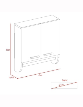 Mueble para baño Excelsior Deko de melamina armable