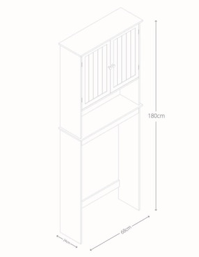 Estante para WC Haus Logan de MDF armable