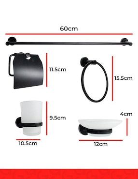 Set accesorios Metalflu 7695 de acero inoxidable 6 piezas
