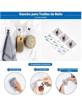Juego de accesorios para baño Genérica de acero inoxidable 9 piezas