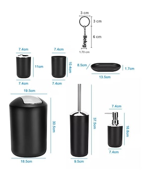 Juego de accesorios para baño 7 piezas