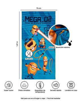 Toalla para baño Providencia Minions de microfibra