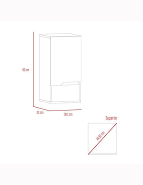 Mueble para baño Excelsior Lurent de melamina armable