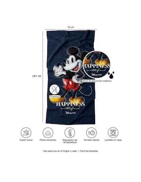 Toalla para baño Providencia Mickey Disney 100 Aniversario de microfibra