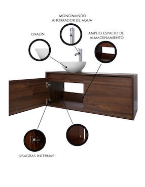 Mueble para baño Decomobil Provenzal de MDF armable