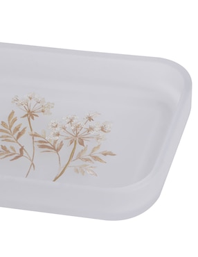 Charola Haus Flower de vidrio