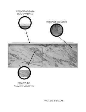 Mueble para baño Decomobil Anton de MDF armable