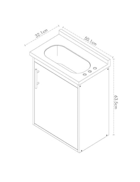Mueble para baño Cantia Ixtapa de MDF armable