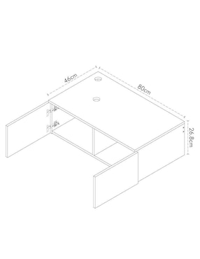 Mueble para baño Cantia Boca de MDF armable