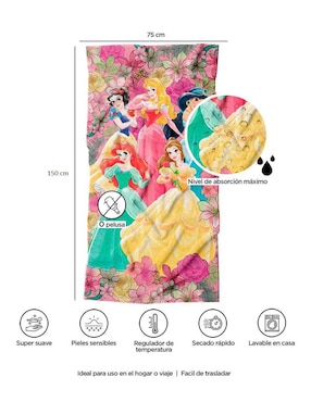 Toalla para baño Providencia Premium Princesas de microfibra