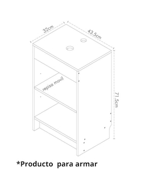 Mueble para baño Cantia Sayulita de MDF armable