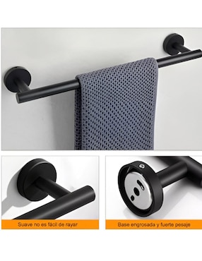 Juego de accesorios para baño Wünd de acero inoxidable 9 piezas