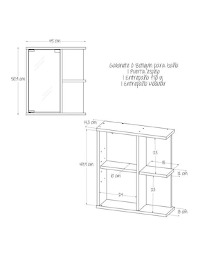 Mueble para baño Maderkit de melamina armable