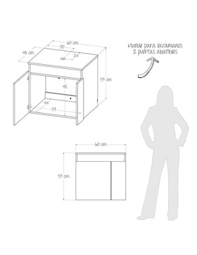 Mueble para baño Maderkit de melamina armable