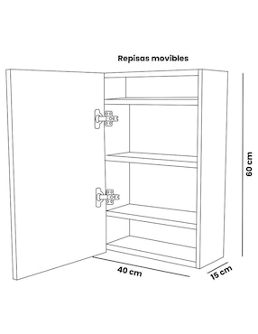 Mueble para baño Hogare de melamina armable